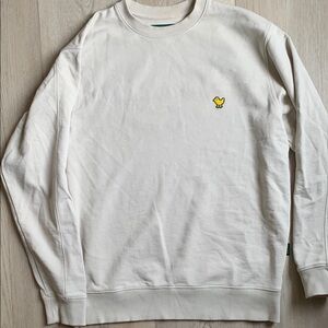 Bad Birdie amateur golf club sweatshirt Cream Shirt with Green Logo size large